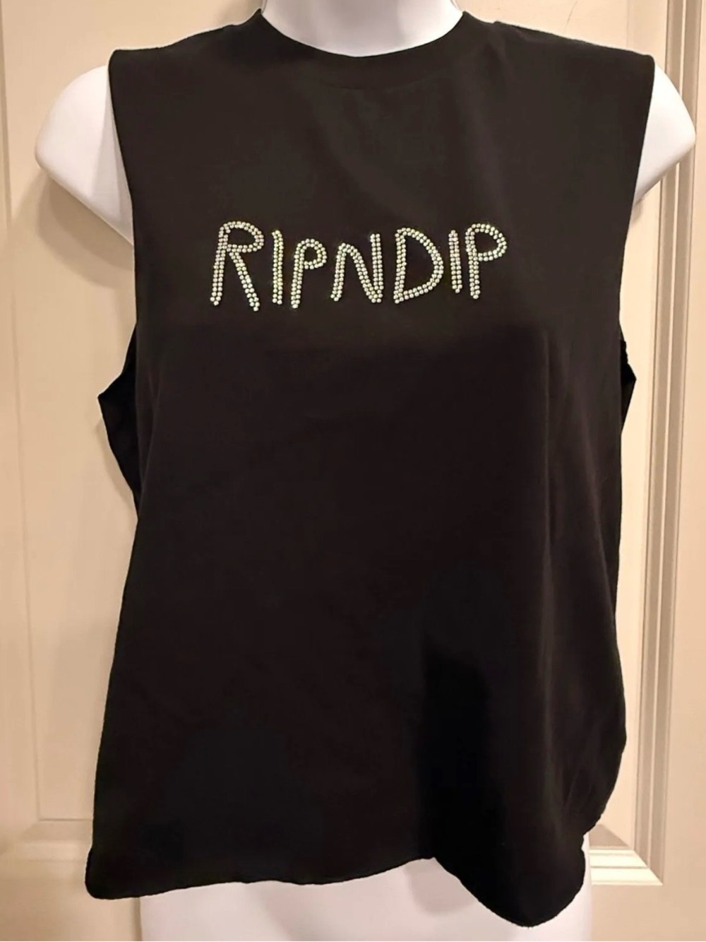 RIPNDIP Black Sleeveless Logo Tank Top